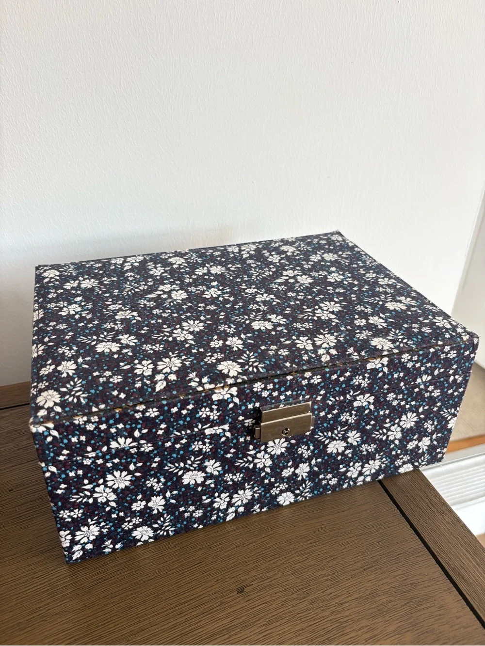 Liberty fabric covered jewlery box